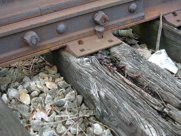 corrosive wood rail sleepers