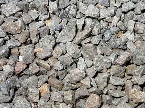 crushed stones along the track line