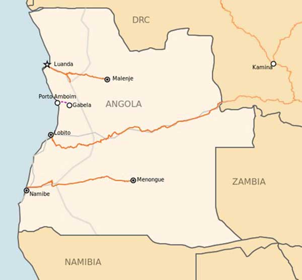 high speed railroad project in Angola