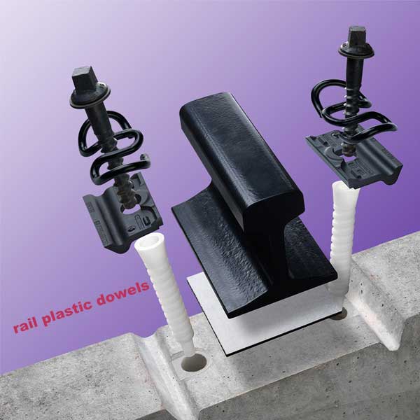 rail plastic dowels in skl fastening system