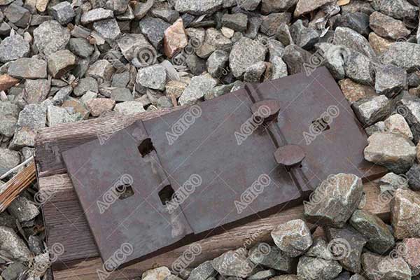 rail tie plate and rail spikes