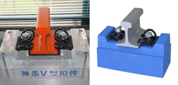 type V fastening system for high speed rail line