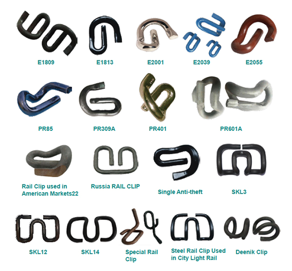 varieties of rail clips